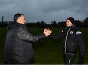 8 February 2020; Cork City manager Neale Fenn with Longford Town manager Daire Doyle following the pre-season friendly match between Cork City and Longford Town at Cork City training ground in Bishopstown, Cork. Photo by Eóin Noonan/Sportsfile