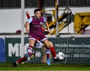 7 February 2020; Chris Lyons of Drogheda United in action against Rory Feely of St Patrick's Athletic during the pre-season friendly match between St Patrick's Athletic and Drogheda United at Richmond Park in Dublin. Photo by Seb Daly/Sportsfile
