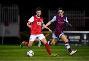 7 February 2020; Billy King of St Patrick's Athletic in action against Jack Tuite of Drogheda United during the pre-season friendly match between St Patrick's Athletic and Drogheda United at Richmond Park in Dublin. Photo by Seb Daly/Sportsfile