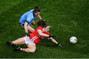 8 February 2020; Áine O'Sullivan of Cork in action against Niamh Collins of Dublin during the Lidl Ladies National Football League Division 1 Round 3 match between Dublin and Cork at Croke Park in Dublin. Photo by Stephen McCarthy/Sportsfile