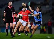 8 February 2020; Áine O'Sullivan of Cork in action against Siobhán Woods of Dublin during the Lidl Ladies National Football League Division 1 Round 3 match between Dublin and Cork at Croke Park in Dublin. Photo by Ray McManus/Sportsfile