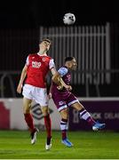 7 February 2020; Luke McNally of St Patrick's Athletic in action against Chris Lyons of Drogheda United during the pre-season friendly match between St Patrick's Athletic and Drogheda United at Richmond Park in Dublin. Photo by Seb Daly/Sportsfile