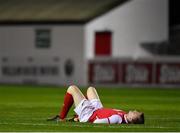 7 February 2020; Chris Forrester of St Patrick's Athletic following an injury during the pre-season friendly match between St Patrick's Athletic and Drogheda United at Richmond Park in Dublin. Photo by Seb Daly/Sportsfile