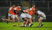 8 February 2020; Tommy Moolick of Kildare, supported by team-mate Keith Cribbin, right, in action against Armagh players, from left, Stephen Sheridan, Niall Grimley, Mark Shields, and Stefan Campbell during the Allianz Football League Division 2 Round 3 match between Armagh and Kildare at Athletic Grounds in Armagh. Photo by Piaras Ó Mídheach/Sportsfile