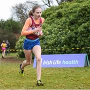 8 February 2020; Grace Byrne of Mullingar Harriers AC, Westmeath, who came third in the girls under-15 Cross Country during the Irish Life Health National Intermediate, Master, Juvenile B & Relays Cross Country at Avondale in Rathdrum, Co Wicklow. Photo by Matt Browne/Sportsfile