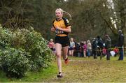 8 February 2020; Lily Sheehy from Ashford, Wicklow, who came second in the girls under-15 Cross Country during the Irish Life Health National Intermediate, Master, Juvenile B & Relays Cross Country at Avondale in Rathdrum, Co Wicklow. Photo by Matt Browne/Sportsfile