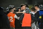 8 February 2020; Armagh and Kildare players tussle at half-time during the Allianz Football League Division 2 Round 3 match between Armagh and Kildare at Athletic Grounds in Armagh. Photo by Piaras Ó Mídheach/Sportsfile