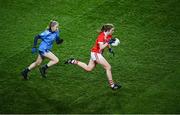 8 February 2020; Róisín Phelan of Cork and Caoimhe O'Connor of Dublin during the Lidl Ladies National Football League Division 1 Round 3 match between Dublin and Cork at Croke Park in Dublin. Photo by Stephen McCarthy/Sportsfile