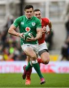 8 February 2020; Jacob Stockdale of Ireland and George North of Wales during the Guinness Six Nations Rugby Championship match between Ireland and Wales at the Aviva Stadium in Dublin. Photo by Ramsey Cardy/Sportsfile