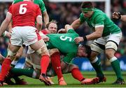 8 February 2020; James Ryan of Ireland is tackled by Alun Wyn Jones of Wales during the Guinness Six Nations Rugby Championship match between Ireland and Wales at the Aviva Stadium in Dublin. Photo by Ramsey Cardy/Sportsfile