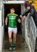 9 February 2020; Bryan Menton of Meath leads out his team prior to the Allianz Football League Division 1 Round 3 match between Meath and Mayo at Páirc Tailteann in Navan, Meath. Photo by Seb Daly/Sportsfile