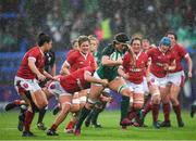 9 February 2020; Anna Caplice of Ireland is tackled by Alisha Butchers of Wales during the Women's Six Nations Rugby Championship match between Ireland and Wales at Energia Park in Dublin. Photo by Ramsey Cardy/Sportsfile