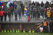 9 February 2020; Seán O'Shea of Kerry kicks a free during the Allianz Football League Division 1 Round 3 match between Tyrone and Kerry at Edendork GAC in Dungannon, Co Tyrone. Photo by David Fitzgerald/Sportsfile