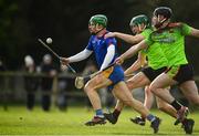8 February 2020; Gary Cooney of Mary Immaculate College Limerick in action against Sean Downey, centre, and Jason Cleere of IT Carlow  during the Fitzgibbon Cup Semi-Final match between Mary Immaculate College Limerick and IT Carlow at Dublin City University Sportsgrounds. Photo by Sam Barnes/Sportsfile