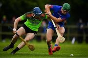 8 February 2020; Rory Higgins of IT Carlow in action against David Prendergast of Mary Immaculate College Limerick during the Fitzgibbon Cup Semi-Final match between Mary Immaculate College Limerick and IT Carlow at Dublin City University Sportsgrounds. Photo by Sam Barnes/Sportsfile