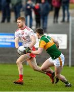 9 February 2020; Cathal McShane of Tyrone in action against Tom O'Sullivan of Kerry during the Allianz Football League Division 1 Round 3 match between Tyrone and Kerry at Edendork GAC in Dungannon, Co Tyrone. Photo by David Fitzgerald/Sportsfile