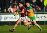 9 February 2020; Sean Kelly of Galway in action against Conor O'Donnell of Donegal during the Allianz Football League Division 1 Round 3 match between Donegal and Galway at O'Donnell Park in Letterkenny, Donegal. Photo by Oliver McVeigh/Sportsfile