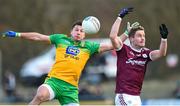 9 February 2020; Paul Brennan of Donegal in action against Gary O'Donnell of Galway during the Allianz Football League Division 1 Round 3 match between Donegal and Galway at O'Donnell Park in Letterkenny, Donegal. Photo by Oliver McVeigh/Sportsfile