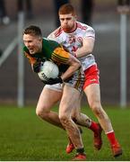 9 February 2020; Jason Foley of Kerry in action against Cathal McShane of Tyrone during the Allianz Football League Division 1 Round 3 match between Tyrone and Kerry at Edendork GAC in Dungannon, Co Tyrone. Photo by David Fitzgerald/Sportsfile