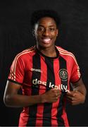 5 February 2020; Promise Omochere during Bohemians squad portraits at IT Blanchardstown in Dublin. Photo by David Fitzgerald/Sportsfile