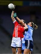 8 February 2020; Hannah Looney of Cork in action against Jennifer Dunne of Dublin during the Lidl Ladies National Football League Division 1 Round 3 match between Dublin and Cork at Croke Park in Dublin. Photo by Ray McManus/Sportsfile