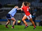 8 February 2020; Laura Cleary of Cork in action against Carla Rowe of Dublin during the Lidl Ladies National Football League Division 1 Round 3 match between Dublin and Cork at Croke Park in Dublin. Photo by Ray McManus/Sportsfile