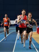 9 February 2020; Roland Surlis of Annalee AC, Cavan, competing in the Senior Men's 800m during the AAI National Indoor Games at the Sport Ireland National Indoor Arena on the Sport Ireland Campus in Dublin. Photo by Eóin Noonan/Sportsfile