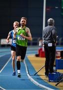9 February 2020; Mitchell Byrne of Rathfarnham WSAF AC, Dublin, competing in the Senior Men's 3000m during the AAI National Indoor Games at the Sport Ireland National Indoor Arena on the Sport Ireland Campus in Dublin. Photo by Eóin Noonan/Sportsfile