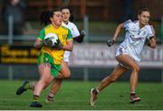 9 February 2020; Nicole Gordon of Donegal in action against Lucy Hannon of Galway during the 2020 Lidl Ladies National Football League Division 1 Round 3 match between Donegal and Galway at O'Donnell Park in Letterkenny, Donegal. Photo by Oliver McVeigh/Sportsfile