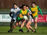 9 February 2020; Nicole Gordon of Donegal in action against Noelle Connolly and Fabienne Cooney of Galway during the 2020 Lidl Ladies National Football League Division 1 Round 3 match between Donegal and Galway at O'Donnell Park in Letterkenny, Donegal. Photo by Oliver McVeigh/Sportsfile