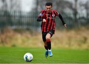 8 February 2020; Dylan Grimes of Longford Town during the pre-season friendly match between Cork City and Longford Town at Cork City training ground in Bishopstown, Cork. Photo by Eóin Noonan/Sportsfile