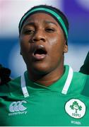 9 February 2020; Linda Djougang of Ireland ahead of the Women's Six Nations Rugby Championship match between Ireland and Wales at Energia Park in Dublin. Photo by Ramsey Cardy/Sportsfile