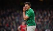 8 February 2020; Jacob Stockdale of Ireland during the Guinness Six Nations Rugby Championship match between Ireland and Wales at Aviva Stadium in Dublin. Photo by David Fitzgerald/Sportsfile