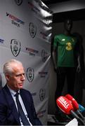 10 February 2020; The Football Association of Ireland are delighted to announce a new partnership with the leading Irish sports retailer INTERSPORT Elverys, as the new title sponsor of the FAI Summer Soccer Schools. Pictured during a press conference is at the announcement is Republic of Ireland manager Mick McCarthy at INTERSPORT Elverys, Henry Street in Dublin. Photo by Stephen McCarthy/Sportsfile