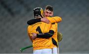 18 January 2020; Conahy Shamrocks goalkeepers Padraic Delaney, front, and Karl Downey celebrate after the AIB GAA Hurling All-Ireland Junior Club Championship Final between Russell Rovers and Conahy Shamrocks at Croke Park in Dublin. Photo by Piaras Ó Mídheach/Sportsfile