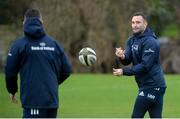 10 February 2020; Dave Kearney, right, passes to Rob Kearney during Leinster Rugby squad training at UCD, Dublin. Photo by Joseph Walsh/Sportsfile