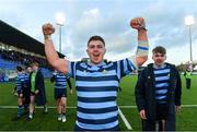 10 February 2020; Ben Griffin of St Vincent's Castleknock College celebrates after the Bank of Ireland Leinster Schools Senior Cup Second Round match between Belvedere College and St Vincent's Castleknock College at Energia Park in Dublin. Photo by Piaras Ó Mídheach/Sportsfile