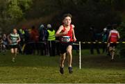 8 February 2020; Seamus O'Donoghue from Kenmare AC, Co Kerry, on his way to winning the Boys Under-13 Cross Country race during the Irish Life Health National Intermediate, Master, Juvenile B & Relays Cross Country at Avondale in Rathdrum, Co Wicklow. Photo by Matt Browne/Sportsfile