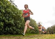 8 February 2020; Orna Moynihan of St. Cronans AC, Co Clare, on her way to winning the Girls Under-15 Cross Country race during the Irish Life Health National Intermediate, Master, Juvenile B & Relays Cross Country at Avondale in Rathdrum, Co Wicklow. Photo by Matt Browne/Sportsfile