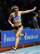 25 January 2020; Ciara Neville of Emerald AC, Limerick, competing in the U23 Women's 200m  during the Irish Life Health National Indoor Junior and U23 Championships at the AIT Indoor Arena in Athlone, Westmeath. Photo by Sam Barnes/Sportsfile