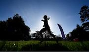 12 February 2020; A general view of a runner competing in the Minor Girl race during the Irish Life Health Leinster Schools’ Cross Country Championships 2020 at Santry Demesne in Dublin. Photo by David Fitzgerald/Sportsfile