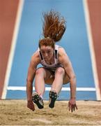12 February 2020; Erin Fisher of Ireland competing in the Women's Long Jump during the AIT International Grand Prix 2020 at AIT International Arena in Athlone, Westmeath. Photo by Sam Barnes/Sportsfile
