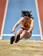 12 February 2020; Jennifer Hanrahan of Ireland competing in the Women's Long Jump during the AIT International Grand Prix 2020 at AIT International Arena in Athlone, Westmeath. Photo by Sam Barnes/Sportsfile