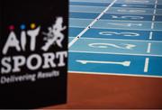 12 February 2020; A view of the sprint finish line prior to the AIT International Grand Prix 2020 at AIT International Arena in Athlone, Westmeath. Photo by Sam Barnes/Sportsfile