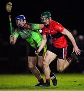 12 February 2020; Robbie Flynn of UCC in action against Michael Harney of IT Carlow during the Fitzgibbon Cup Final match between UCC and IT Carlow at Dublin City University Sportsgrounds in Glasnevin, Dublin. Photo by Piaras Ó Mídheach/Sportsfile