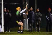 12 February 2020; IT Carlow goalkeeper Enda Rowland makes a save during the Fitzgibbon Cup Final match between UCC and IT Carlow at Dublin City University Sportsgrounds in Glasnevin, Dublin. Photo by Piaras Ó Mídheach/Sportsfile