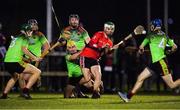 12 February 2020; Shane Kingston of UCC in action against IT Carlow players, from left, Seán Downey, Shane Reck, Jason Cleere, Richie Leahy, and Fergal Hayes during the Fitzgibbon Cup Final match between UCC and IT Carlow at Dublin City University Sportsgrounds in Glasnevin, Dublin. Photo by Piaras Ó Mídheach/Sportsfile