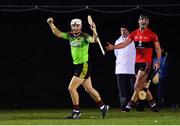 12 February 2020; Cathal Dunbar of IT Carlow celebrates a goal for his side, scored by team-mate Liam Blanchfield, during the Fitzgibbon Cup Final match between UCC and IT Carlow at Dublin City University Sportsgrounds in Glasnevin, Dublin. Photo by Piaras Ó Mídheach/Sportsfile