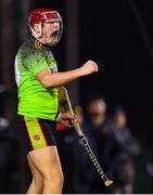 12 February 2020; Jerry Kelly of IT Carlow celebrates winning a free during the Fitzgibbon Cup Final match between UCC and IT Carlow at Dublin City University Sportsgrounds in Glasnevin, Dublin. Photo by Piaras Ó Mídheach/Sportsfile