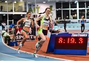 12 February 2020; Ciara Mageean of Ireland rounds a bend on the final lap on her way to winning the final of the TG4 Women's 3000m event, in a personal best time of 8:48.27, from second place Rosie Clarke of Great Britain, left, during the AIT International Grand Prix 2020 at AIT International Arena in Athlone, Westmeath. Photo by Sam Barnes/Sportsfile